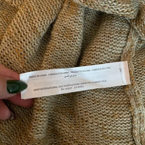 Ariat Women L Brown Pink Knit Date Night Sweater Southwest Pattern Long Sleeve - Picture 9 of 10